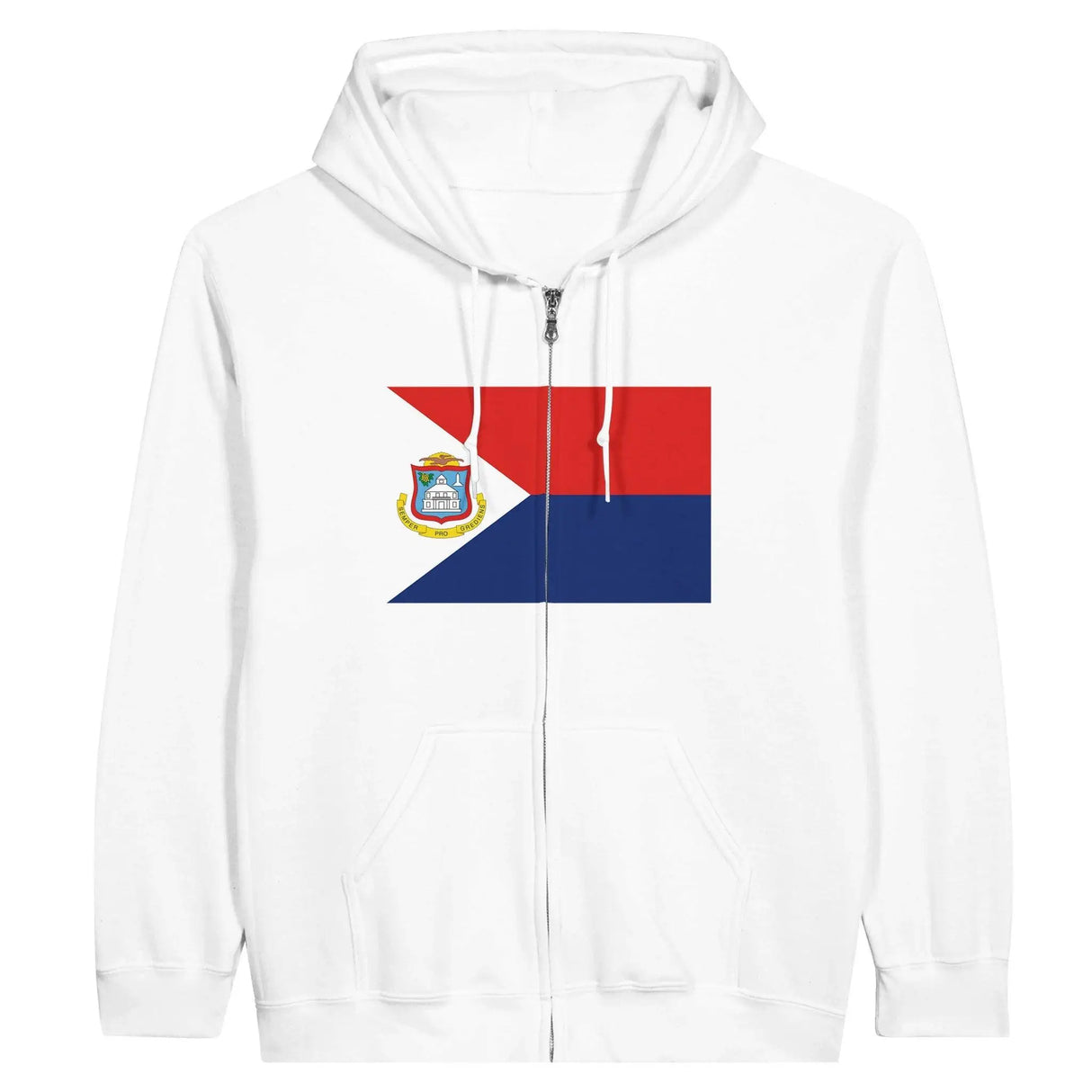Sweat à capuche zippé saint-martin coton mélangé confort