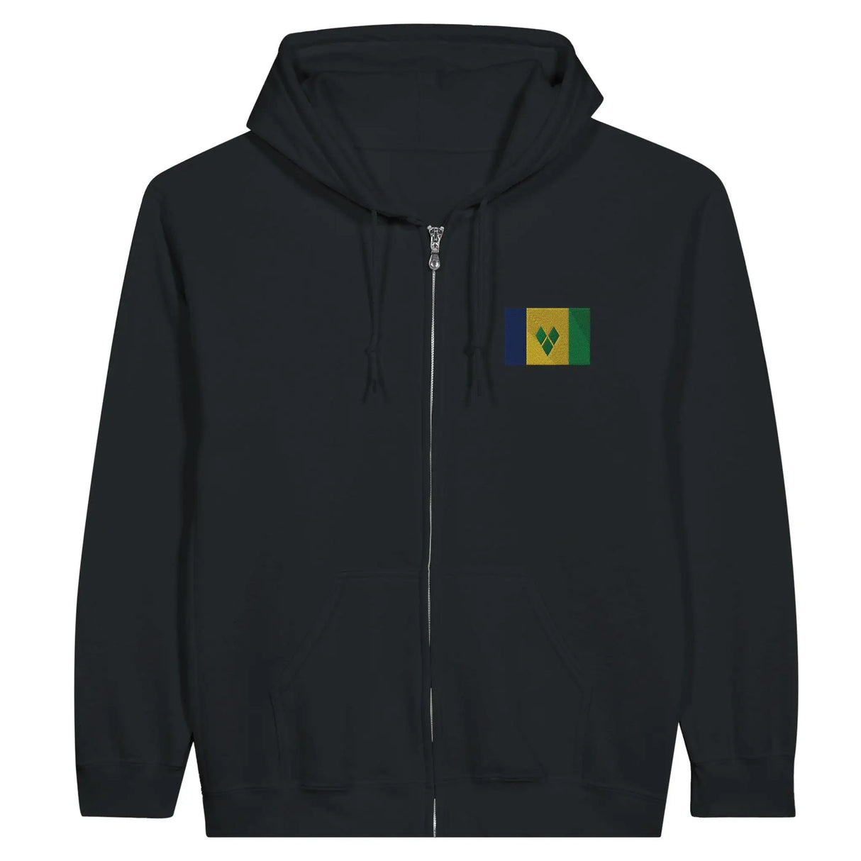 Sweat à capuche zippé saint-vincent broderie couleur