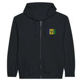 Sweat à capuche zippé saint-vincent broderie couleur