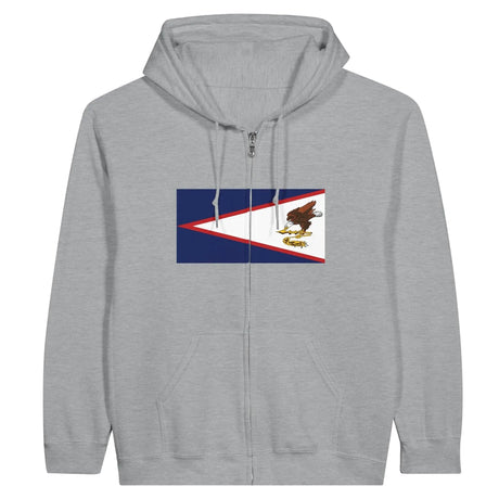 Sweat à capuche zippé samoa américaines coton mélangé