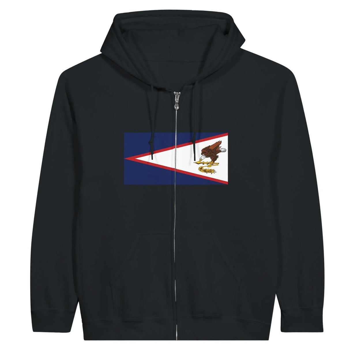 Sweat à capuche zippé samoa américaines coton mélangé