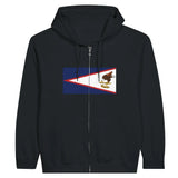 Sweat à capuche zippé samoa américaines coton mélangé