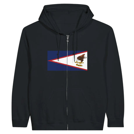 Sweat à capuche zippé samoa américaines coton mélangé