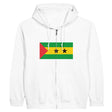 Sweat à capuche zippé sao tomé-et-principe coton mélangé