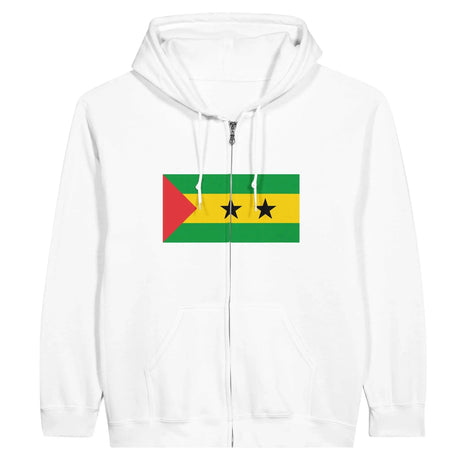 Sweat à capuche zippé sao tomé-et-principe coton mélangé