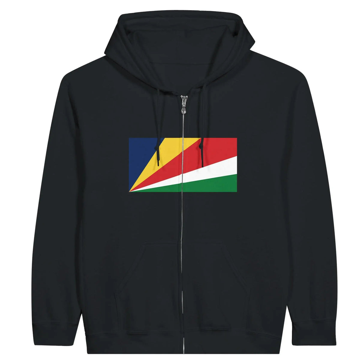 Sweat à capuche zippé seychelles coton mélangé broderie