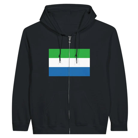 Sweat à capuche zippé sierra leone coton mélangé brodé