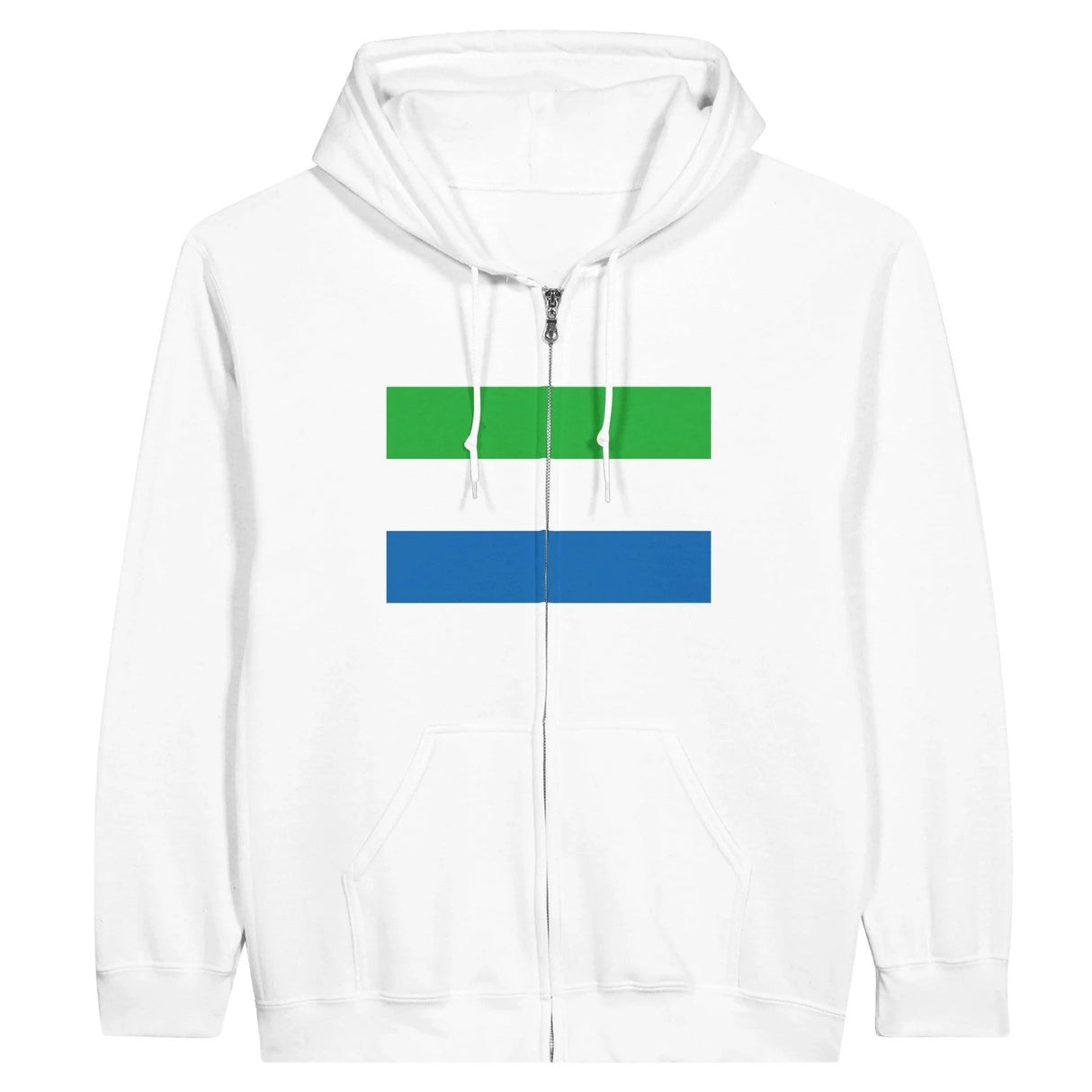 Sweat à capuche zippé sierra leone coton mélangé brodé