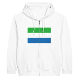 Sweat à capuche zippé sierra leone coton mélangé brodé