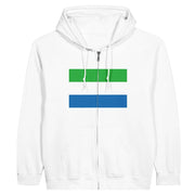 Sweat à capuche zippé sierra leone coton mélangé brodé