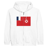 Sweat à capuche zippé wallis-et-futuna coton mélangé