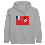 Sweat à capuche zippé wallis-et-futuna coton mélangé