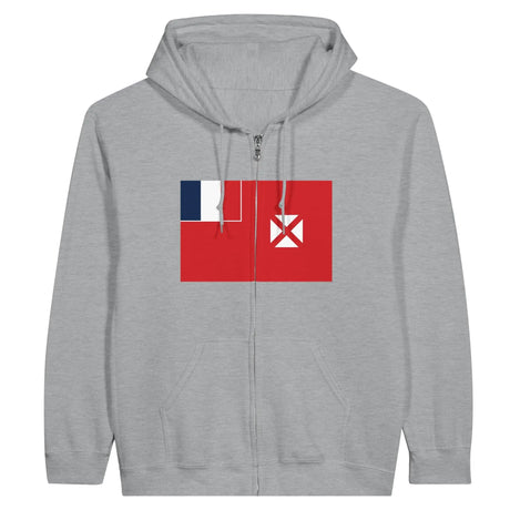 Sweat à capuche zippé wallis-et-futuna coton mélangé