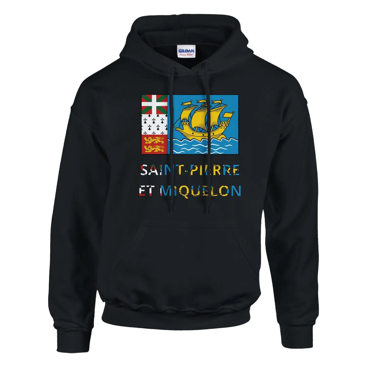 Sweat drapeau saint-pierre-et-miquelon en texte - pixelforma