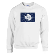 Sweat-shirt antarctique officiel coton mélangé brodé