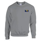Sweat-shirt bosnie-herzégovine broderie couleur coton mélangé