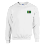 Sweat-shirt brésil coton mélangé broderie couleur