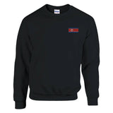 Sweat-shirt corée du nord broderie couleur coton mélangé