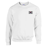 Sweat-shirt corée du sud broderie couleur coton mélangé
