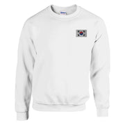 Sweat-shirt corée du sud broderie couleur coton mélangé