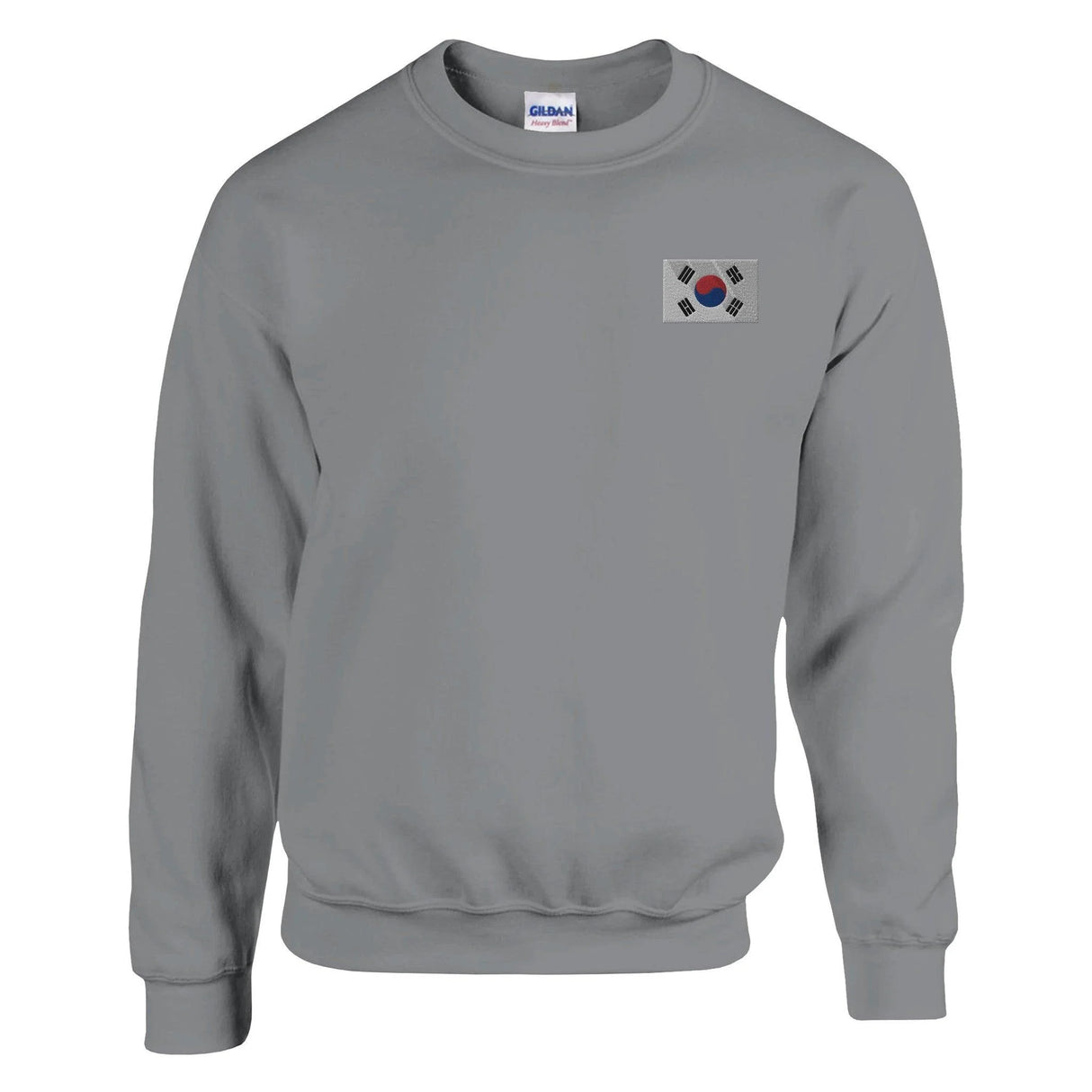 Sweat-shirt corée du sud broderie couleur coton mélangé