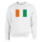 Sweat-shirt côte d’ivoire coton mélangé brodé confortable