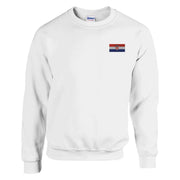 Sweat-shirt croatie broderie couleur en coton mélangé doux
