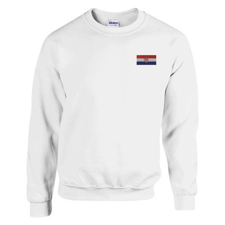 Sweat-shirt croatie broderie couleur en coton mélangé doux