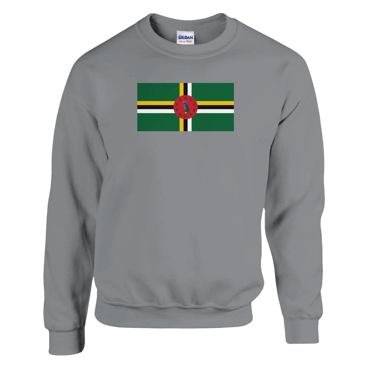 Sweat-shirt dominique drapeau coton mélangé brodé doux