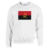 Sweat-shirt drapeau angola coton mélangé brodé confortable