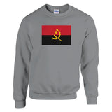 Sweat-shirt drapeau angola coton mélangé brodé confortable