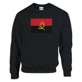 Sweat-shirt drapeau angola coton mélangé brodé confortable