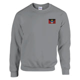Sweat-shirt drapeau antigua-et-barbuda broderie coton doux