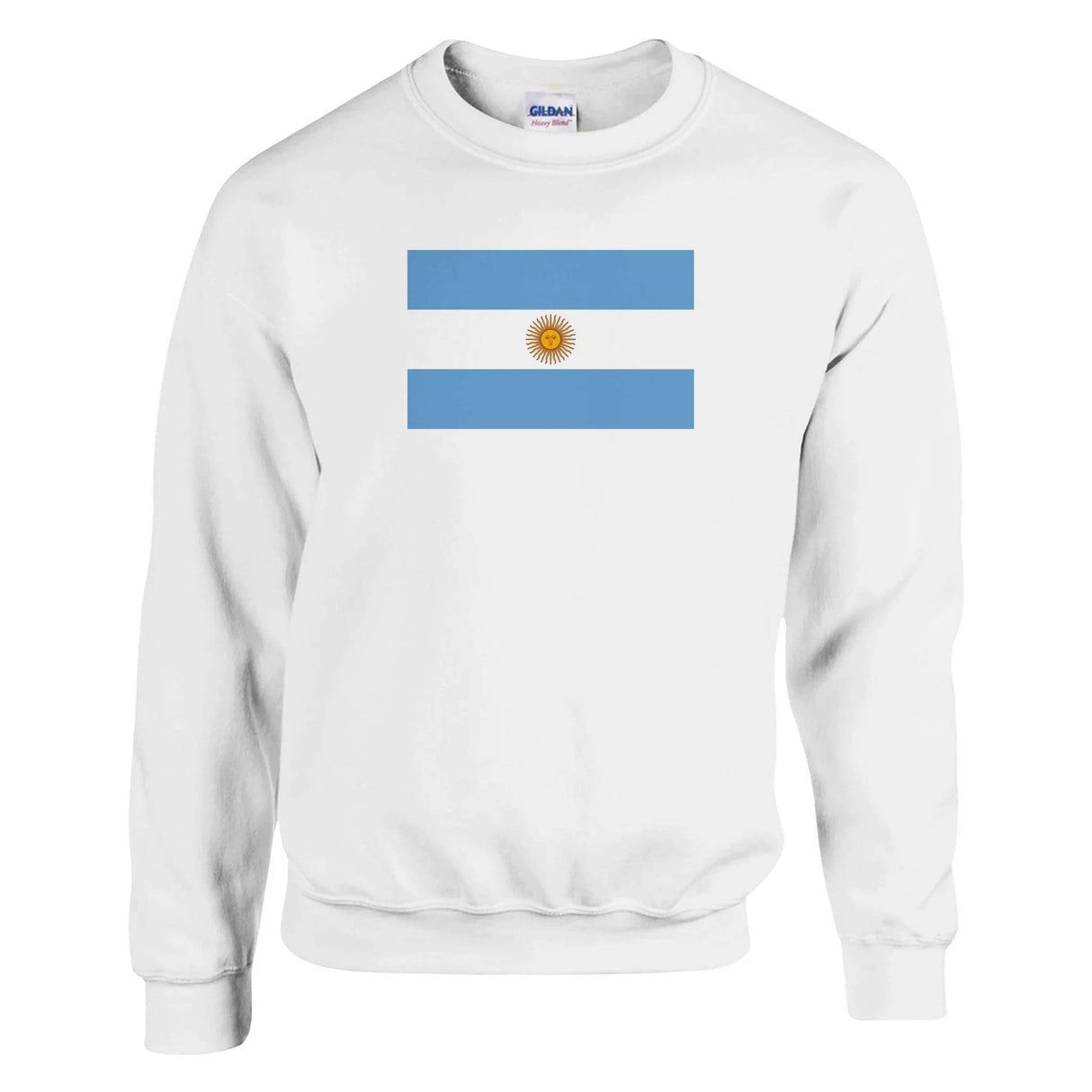 Sweat-shirt drapeau argentine coton mélangé broderie douce
