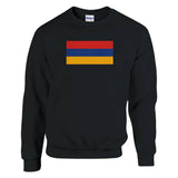 Sweat-shirt drapeau arménie coton mélangé broderie