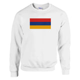 Sweat-shirt drapeau arménie coton mélangé broderie