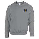 Sweat-shirt drapeau barbade broderie couleur coton mélangé