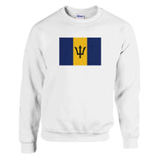 Sweat-shirt drapeau barbade coton mélangé broderie