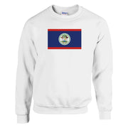 Sweat-shirt drapeau belize coton mélangé broderie douce