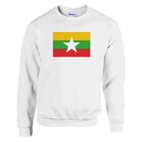 Sweat-shirt drapeau birmanie coton mélangé confortable