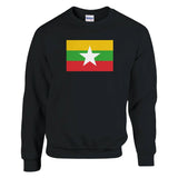 Sweat-shirt drapeau birmanie coton mélangé confortable