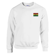 Sweat-shirt drapeau bolivie broderie couleur coton mélangé