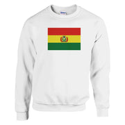 Sweat-shirt drapeau bolivie coton mélangé broderie