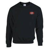 Sweat-shirt drapeau canada broderie couleur coton mélangé