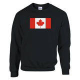 Sweat-shirt drapeau canada coton mélangé broderie douce