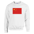 Sweat-shirt drapeau chine coton mélangé brodé confortable