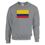 Sweat-shirt drapeau colombie coton mélangé brodé confortable