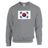 Sweat-shirt drapeau corée du sud coton mélangé brodé