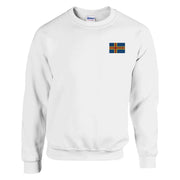 Sweat-shirt drapeau d’åland broderie couleur coton mélangé