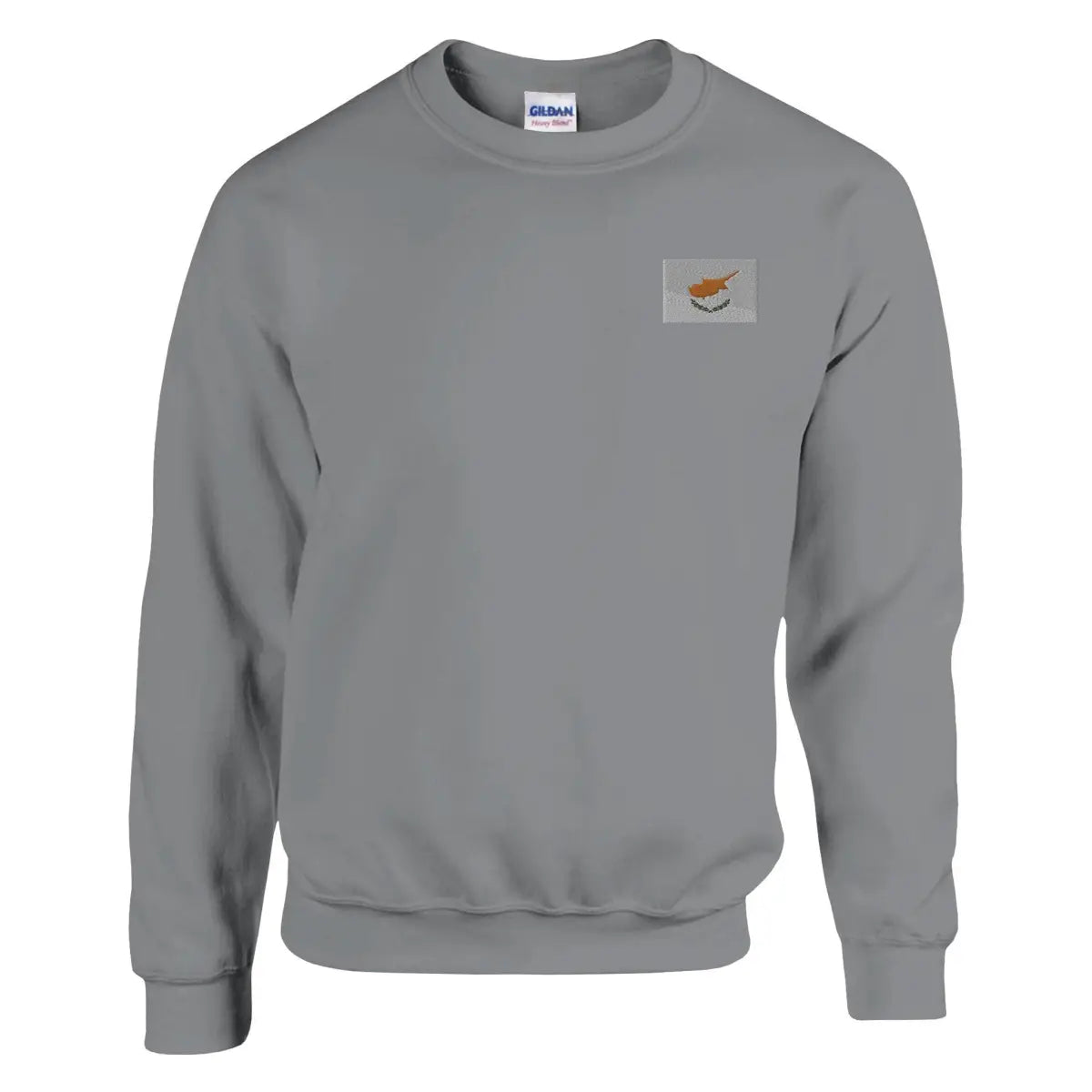 Sweat-shirt Drapeau de Chypre en broderie - Pixelforma 